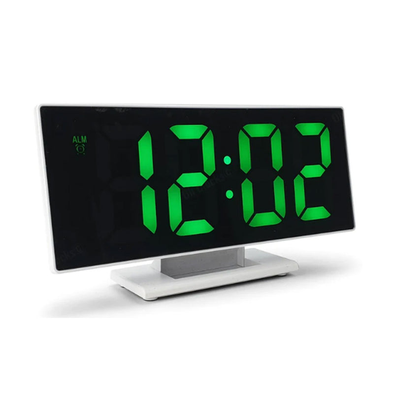 Gespiegelde gezicht LCD -wekker 19 cm