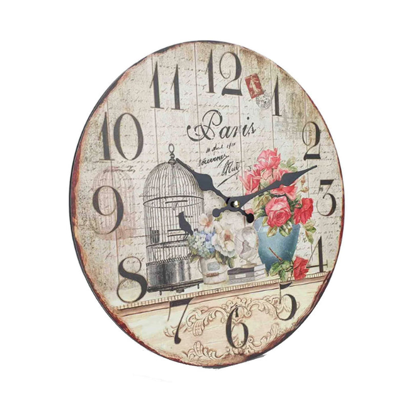 Horloge murale classique en MDF 12" (34x34x2,5 cm)