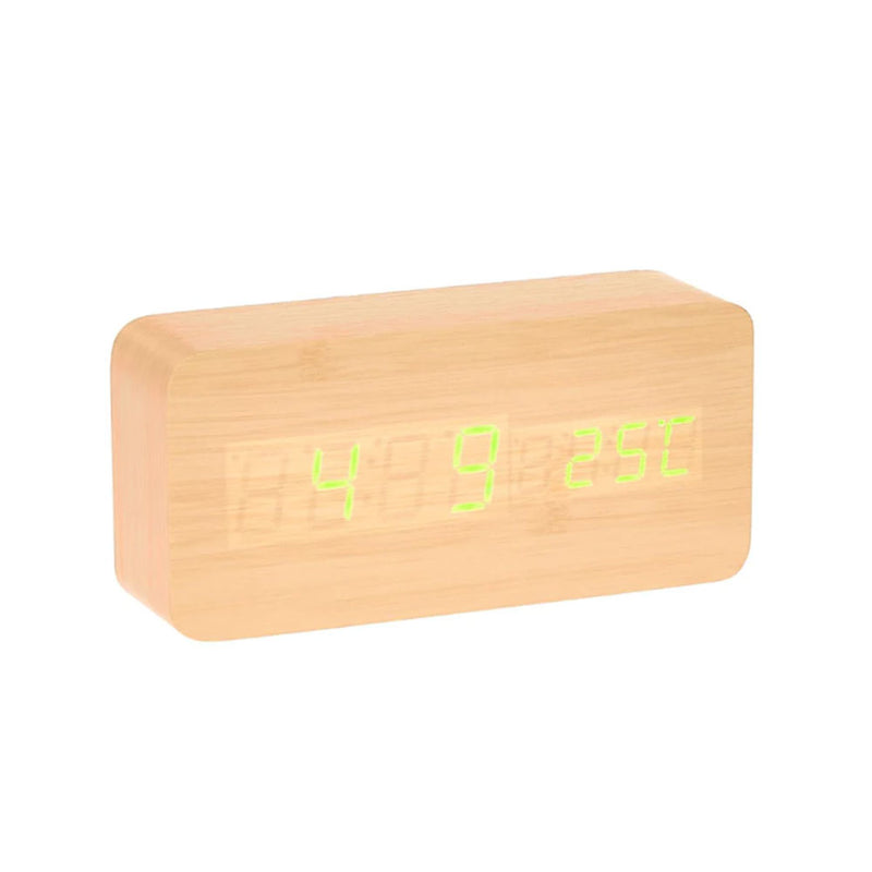 Horloge de table cuboïdes LED avec affichage de la température