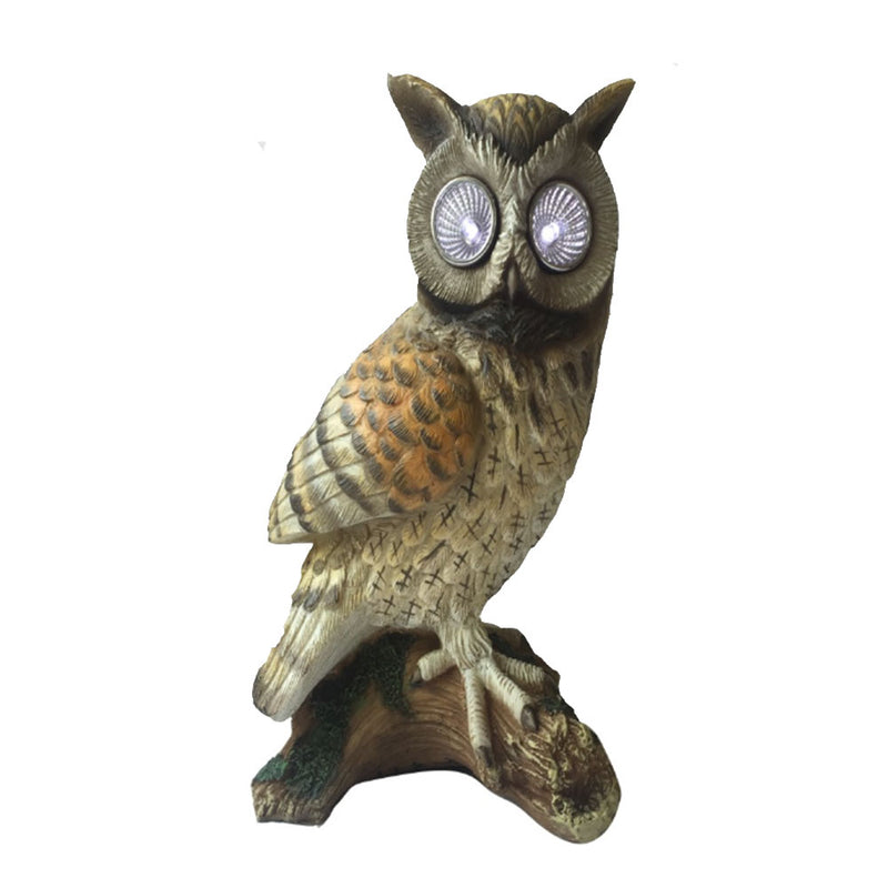 Decorative Brown Owl Solar Powered Outdoor Garden Light