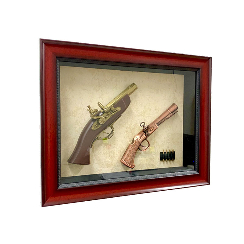 Vintage Guns in a Frame Wall Decoration (Set of 2)