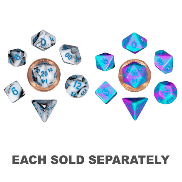 MDG Mini Polyhedral Dice Set (w/ Blue No.)