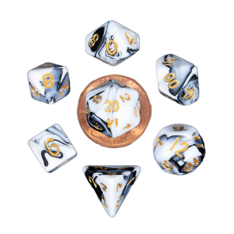 MDG Mini Poly Dice Set (avec numéro d'or)