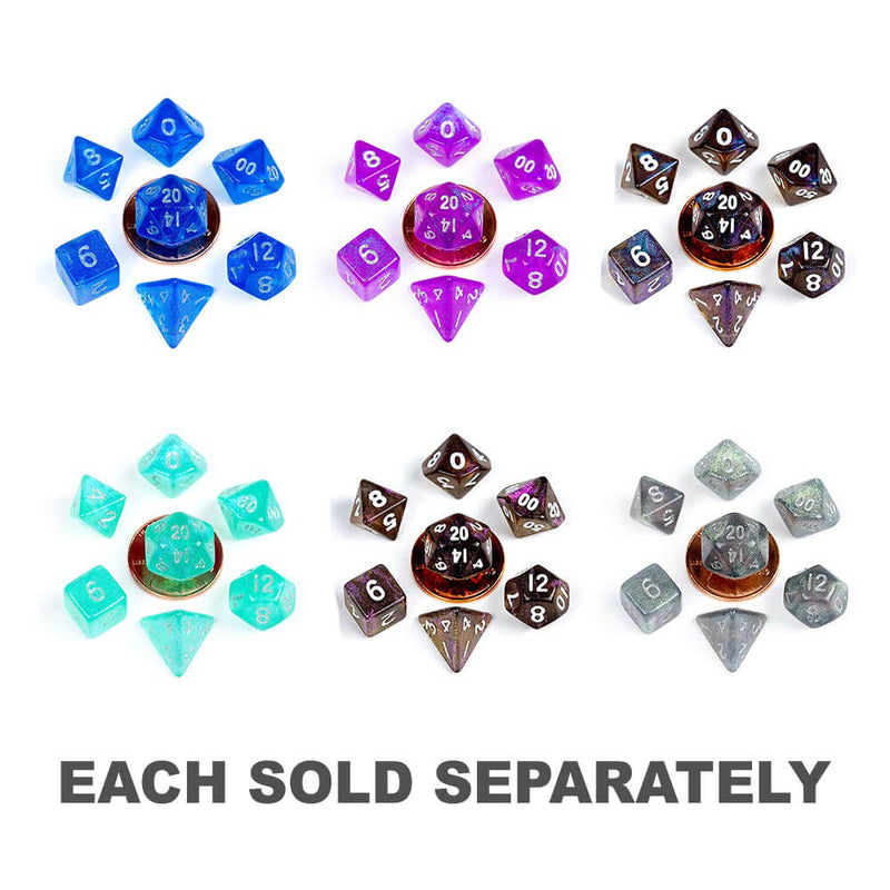 MDG Acrylic 10mm Poly Dice Set Stardust