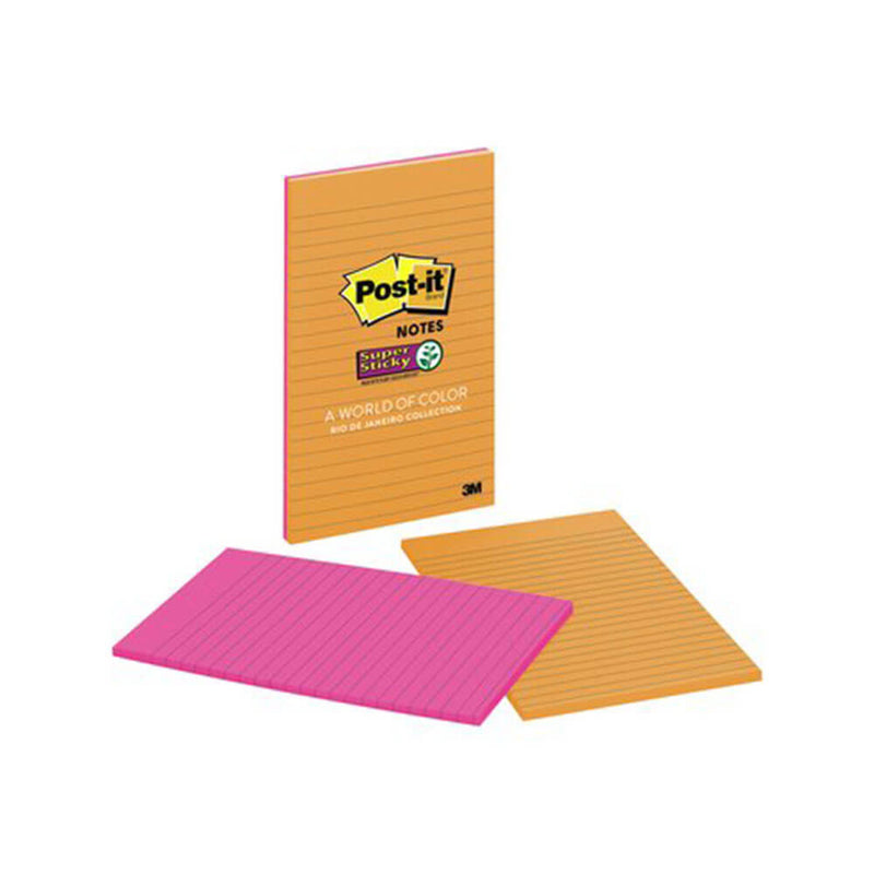 Feuillets super collants lignés Post-it (paquet de 4)