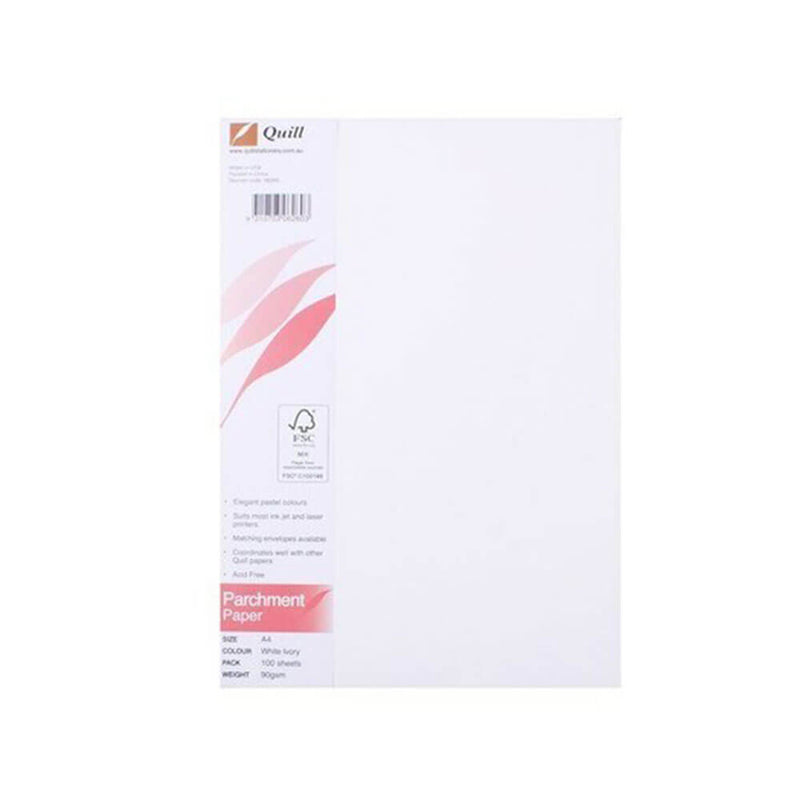 Papier parchemin Quill A4 (paquet de 100)