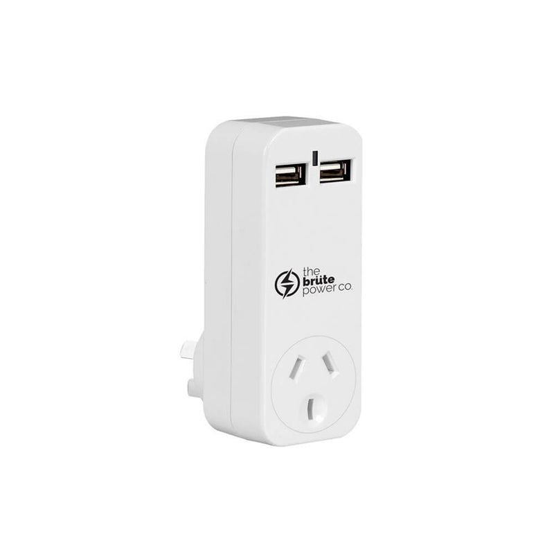The Brute Power Co. One Socket Adapter (wit)