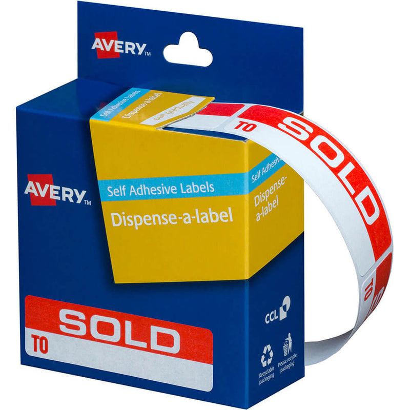 Avery zelfklevende labels 125 % (19x64mm)