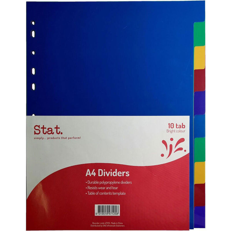 Stat Plastic Dividers A4 (gekleurd)