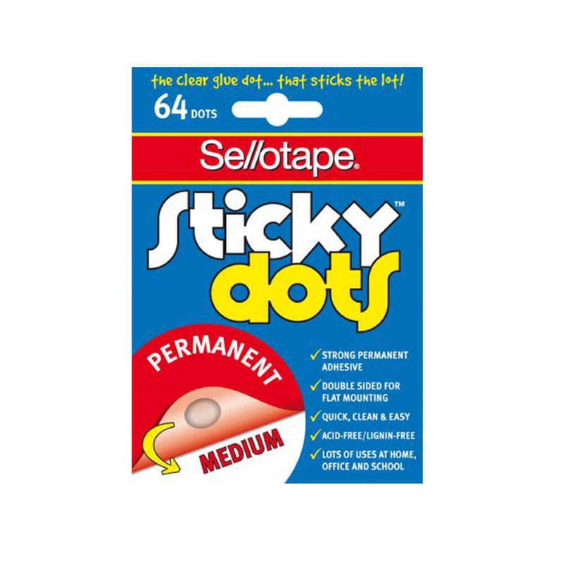 Sellotape Sticky Dots Medium (64 punten)