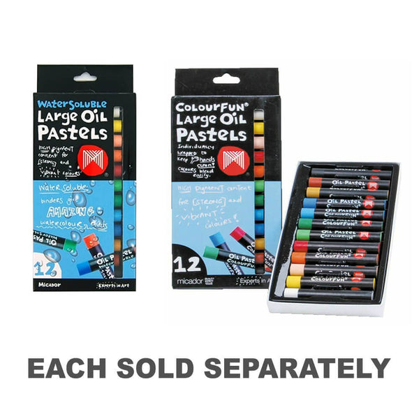 Micador Oil Pastels 12pk Assorted (Large)