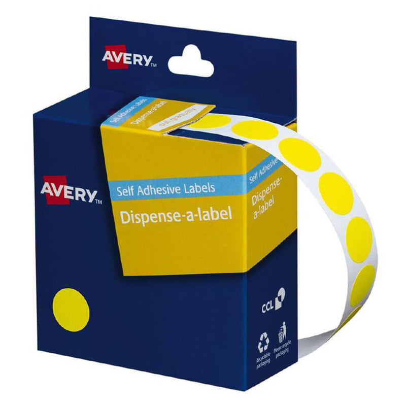 Avery Étiquettes autocollantes à pois 14 mm (1050pcs)