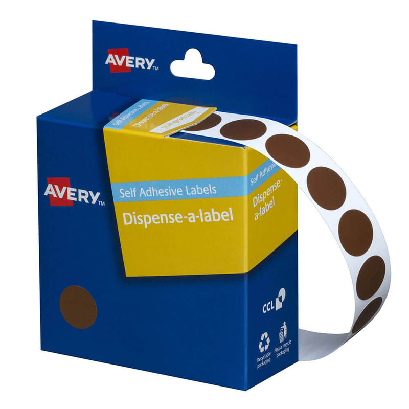 Avery Étiquettes autocollantes à pois 14 mm (1050pcs)