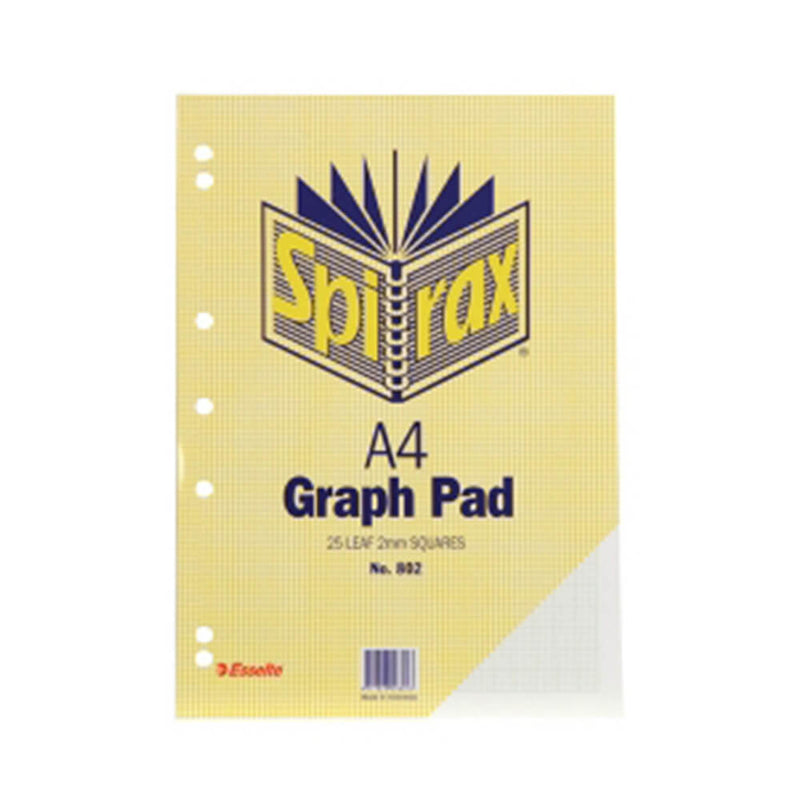 Bloc graphique Spirax A4 25 feuilles (paquet de 10)