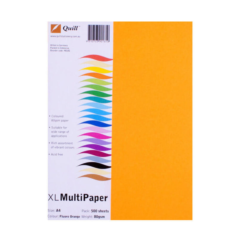 Papier de copie couleur Quill A4, paquet de 500 (80 g/m²)