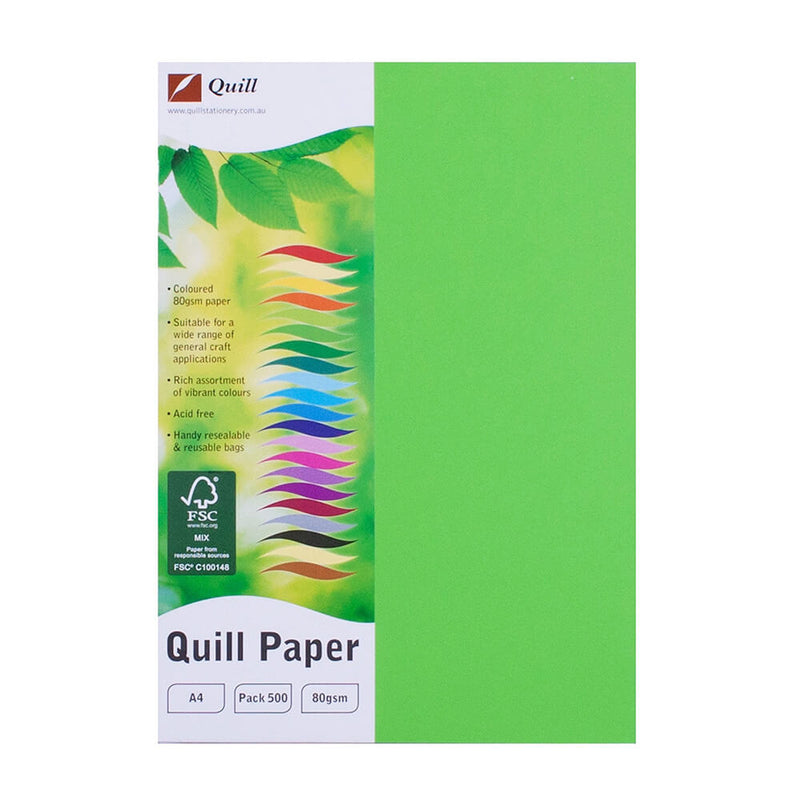 Papier de copie couleur Quill A4, paquet de 500 (80 g/m²)