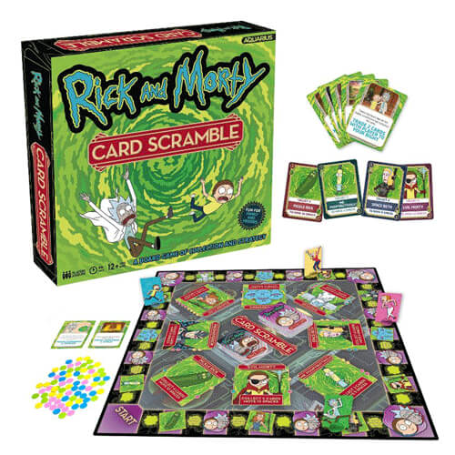 Rick & Morty Card Scramble Board Game