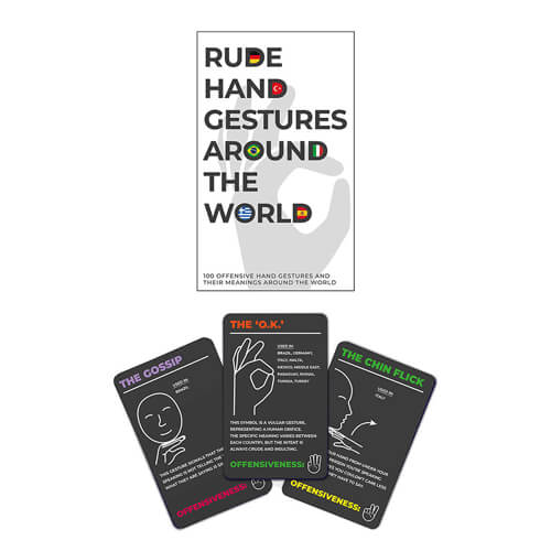 Rude Hand Gestures Around the World Cards 100pcs